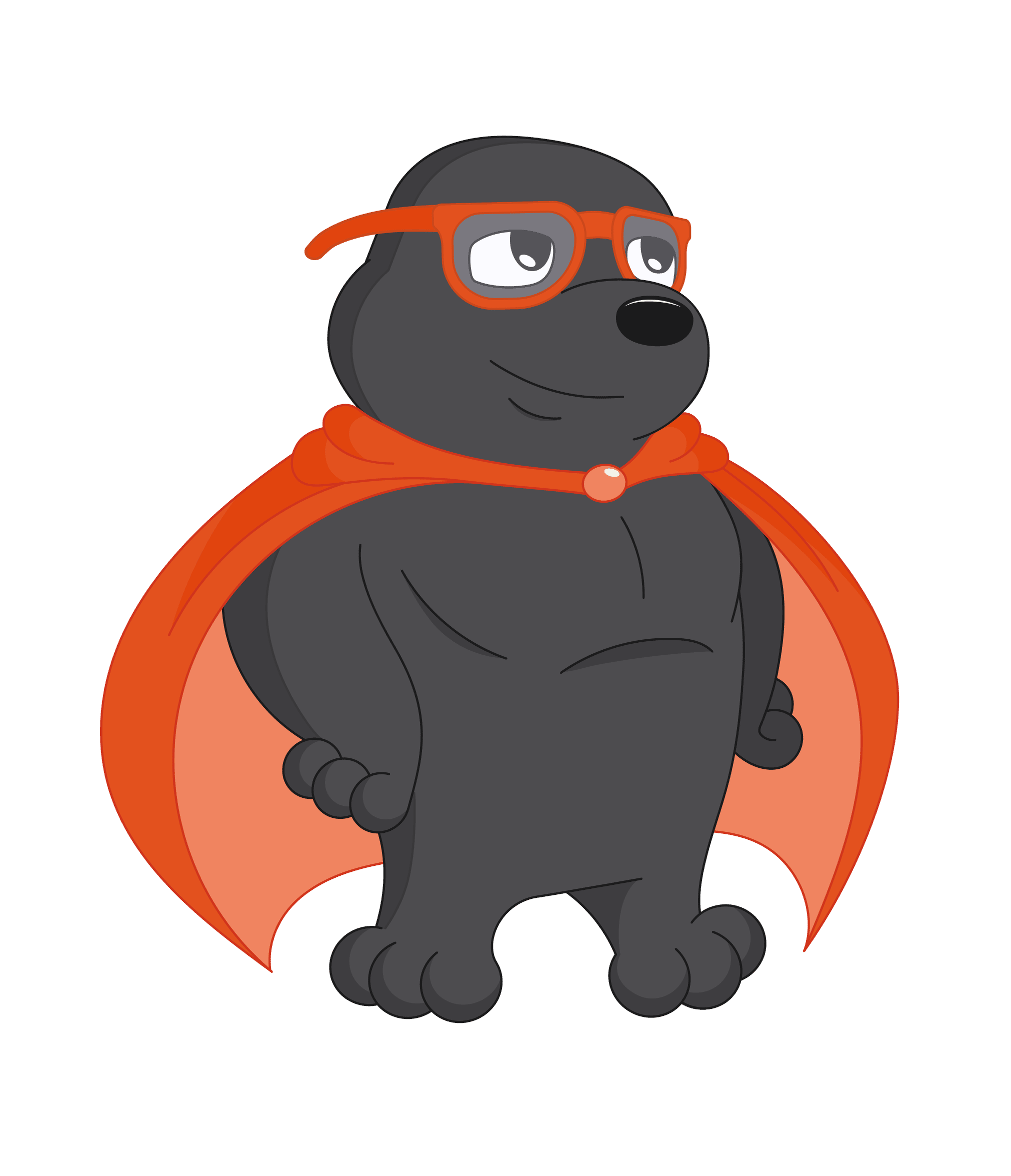 iseMOLE_Hero Der iseMOLE, das Maskottchen der isepos GmbH, als Superheld