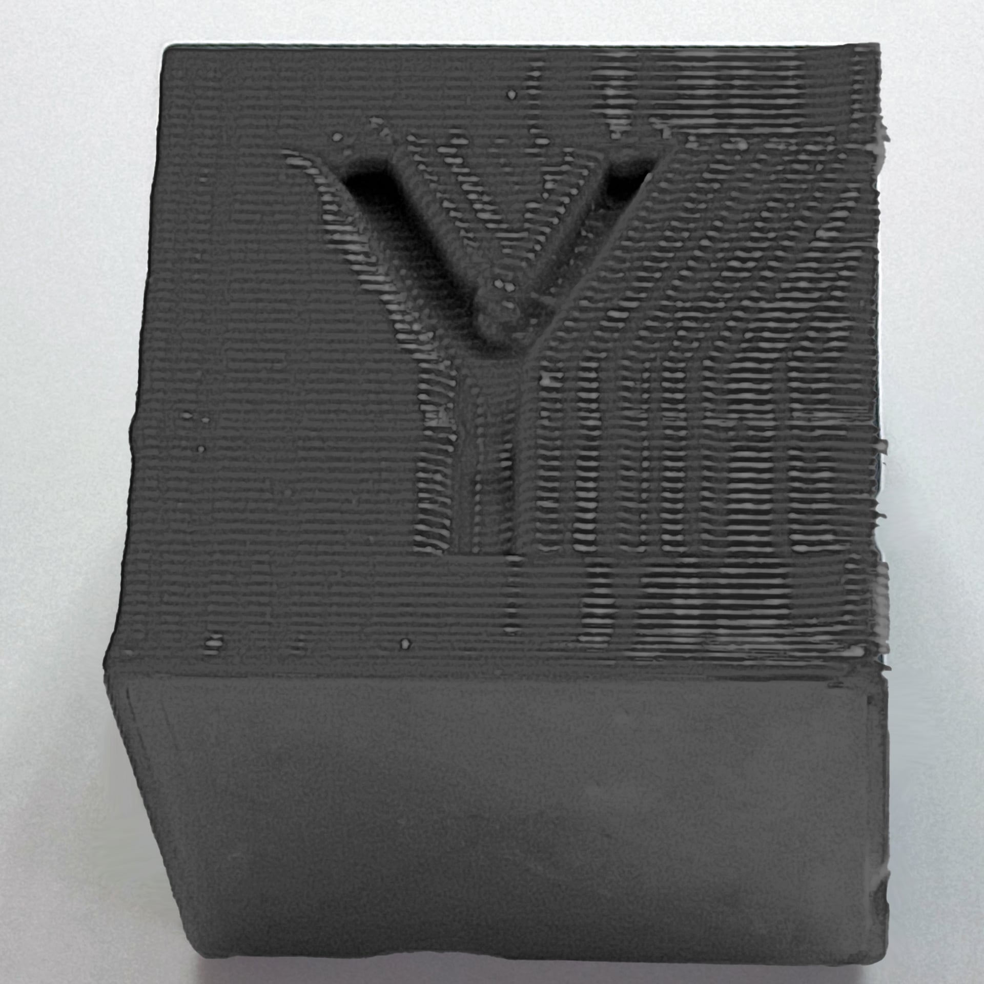 Vergleichsdruck des Vergleichssystems mit sichtbaren Unregelmäßigkeiten an der Oberfläche