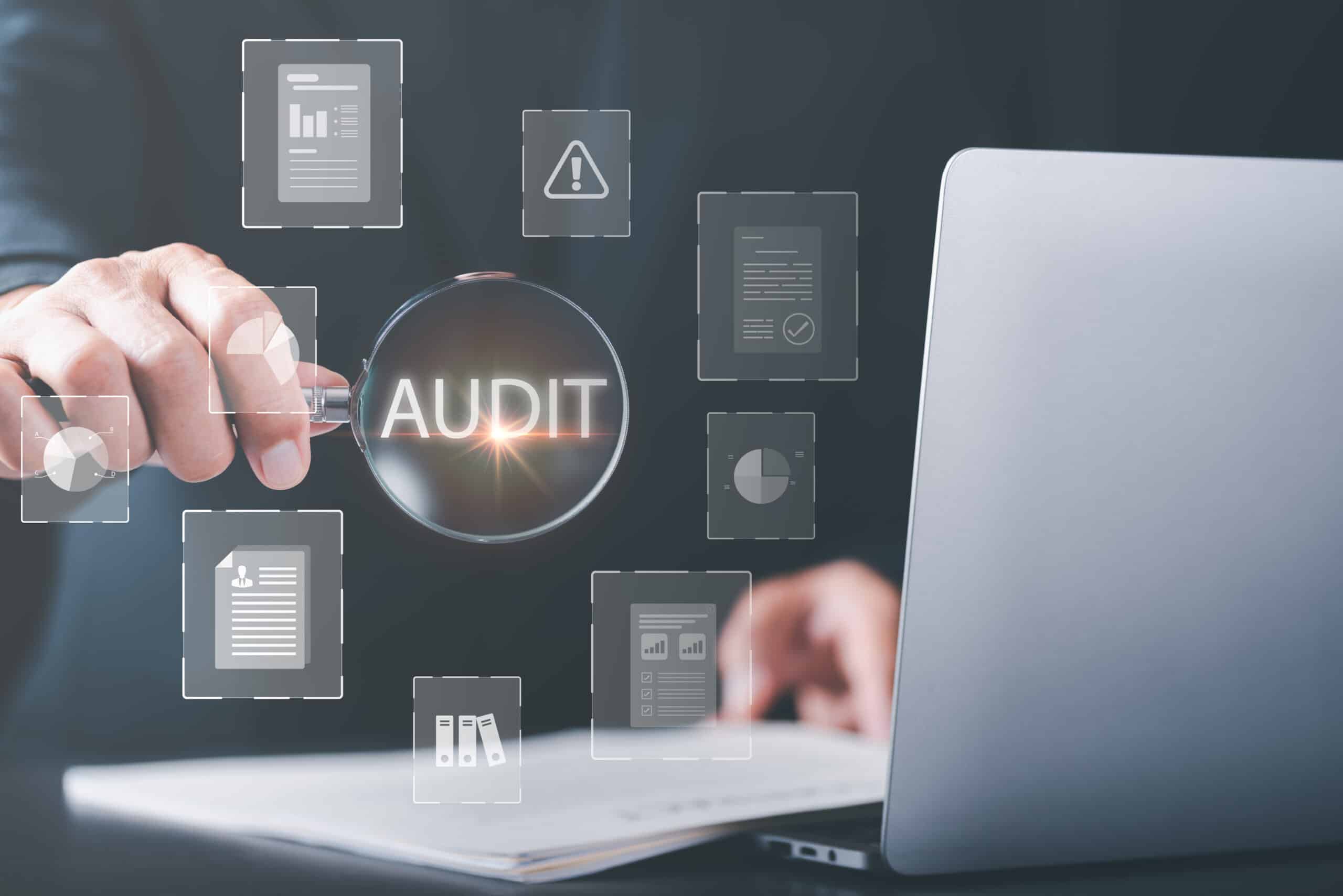 Businessman Audit Documents, Quality Assessment Management With